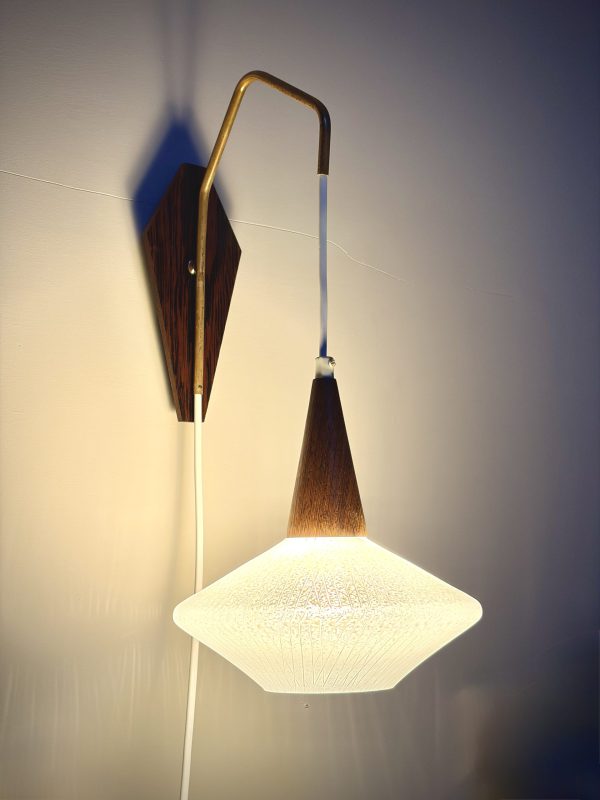 Mid-century set: wandlamp en hanglamp