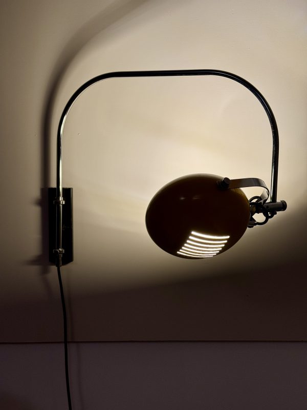 Gele Space age wandlamp, Herda