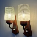 Mid-century wandlampjes (set van 2)