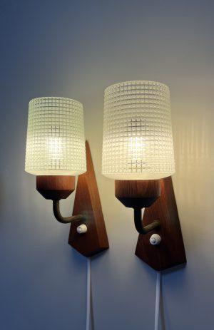 Mid-century wandlampjes (set van 2)