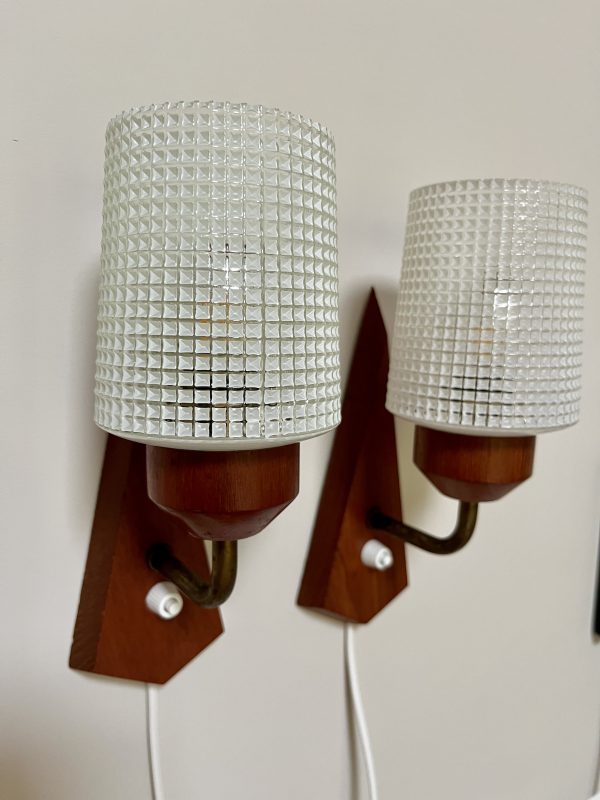 Mid-century wandlampjes (set van 2)