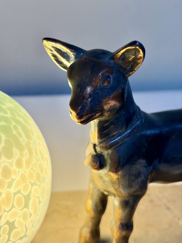 lammetje tafellamp art deco stijl