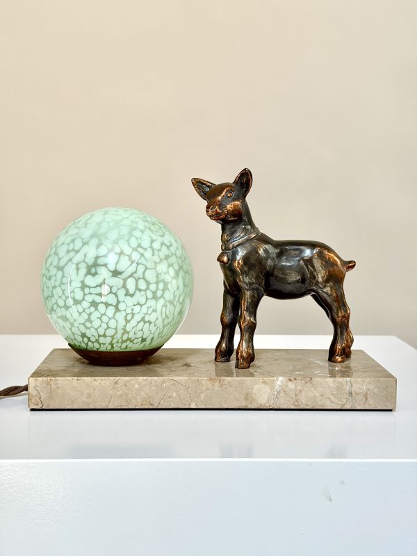 lammetje tafellamp art deco stijl