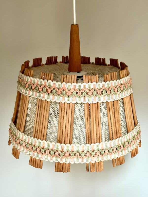 Hanglamp van jute en teak van Massive