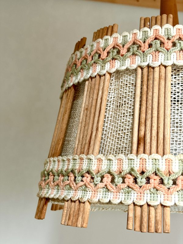 Hanglamp van jute en teak van Massive