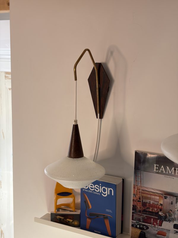 Mid-century set: wandlamp en hanglamp