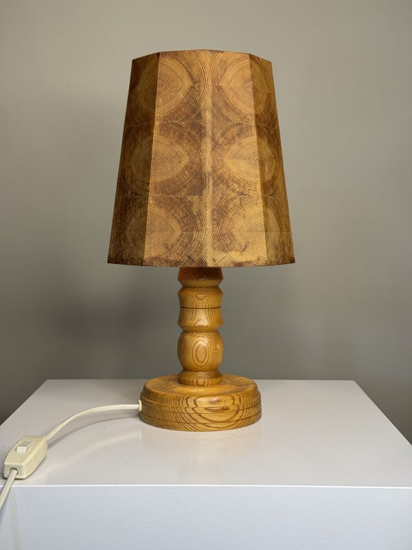 Scandinavische vintage houten lamp