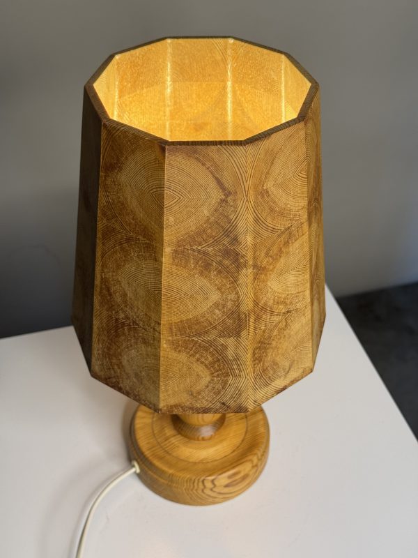 Scandinavische vintage houten lamp