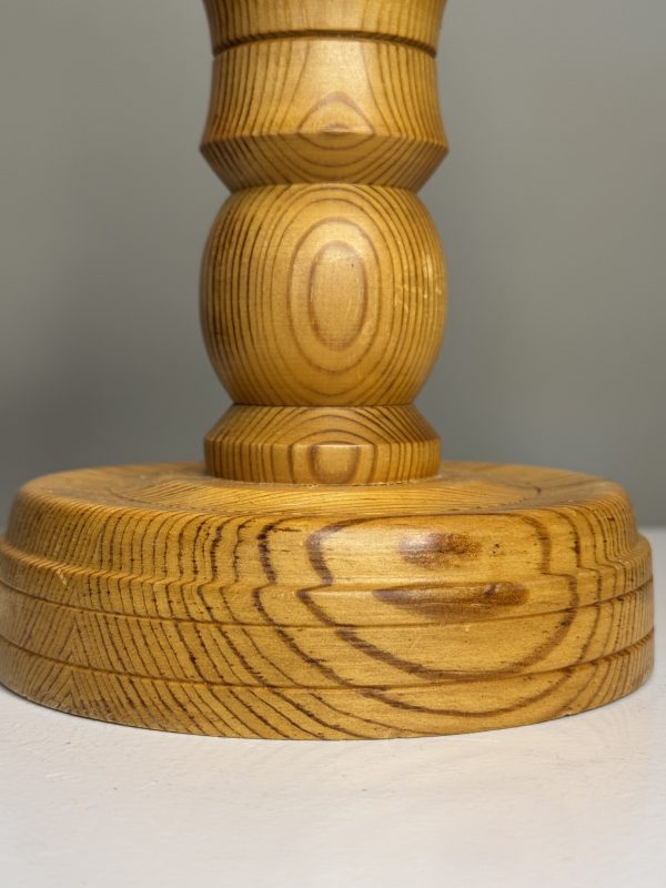 Scandinavische vintage houten lamp