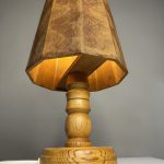 Scandinavische vintage houten lamp