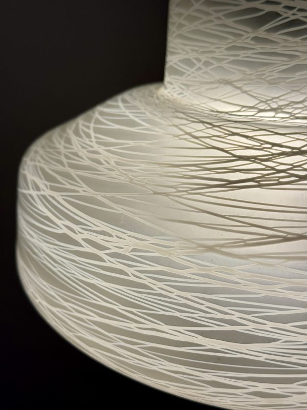 Erco hanglamp, gesponnen glas