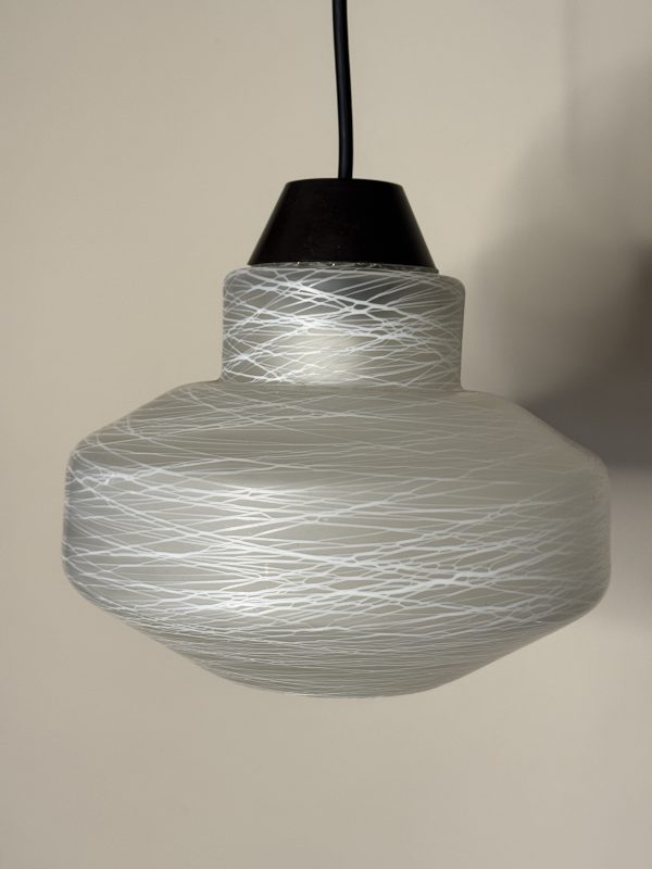 Erco hanglamp, gesponnen glas